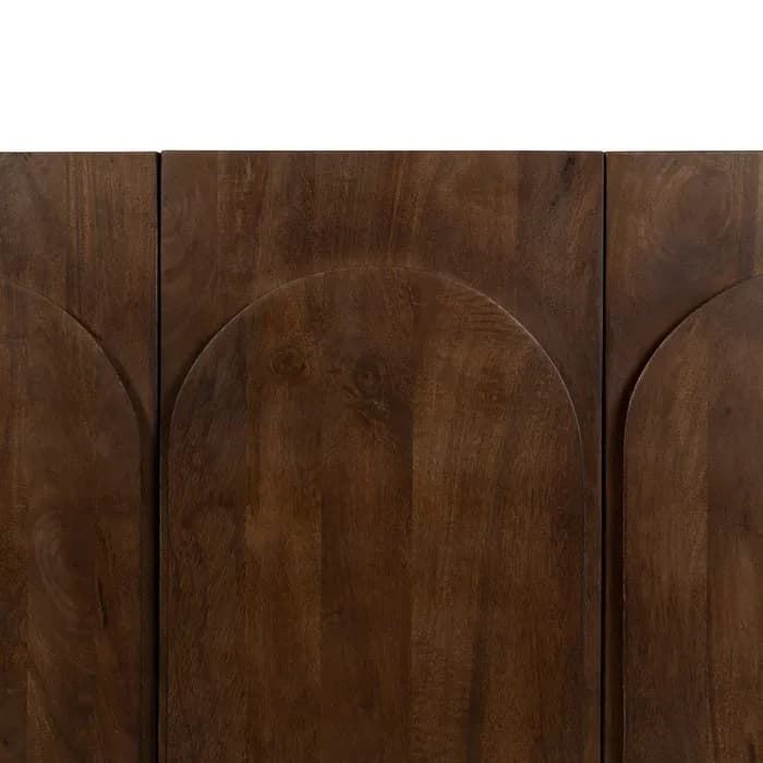 Aparador salón marrón madera de mango 150x40x75 cm - Imagen 3