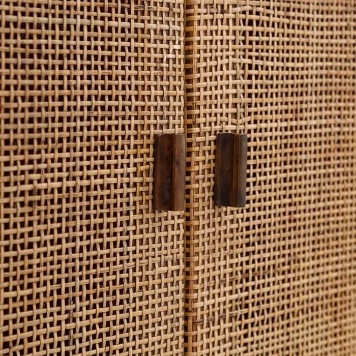 Armario miel madera mindi 90x165x38 cm - Imagen 4