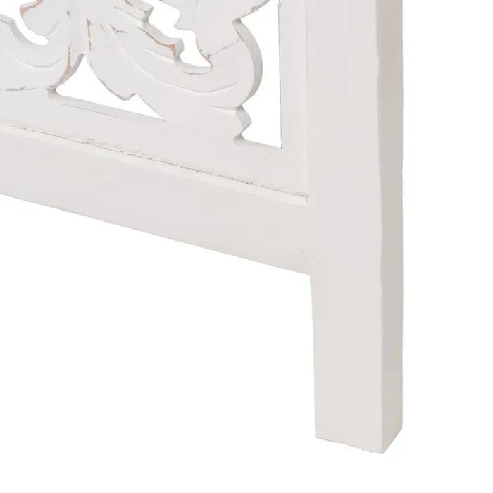 Cabecero blanco rozado DM-madera 180x123 cm - Imagen 4