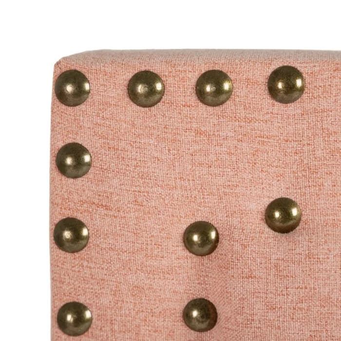 Cabecero dormitorio rosa tejido-madera 100x8x120 cm - Imagen 3