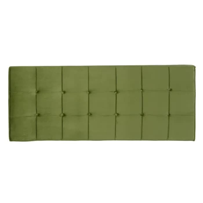 Cabecero dormitorio verde tejido 160x7x64 cm - Imagen 1