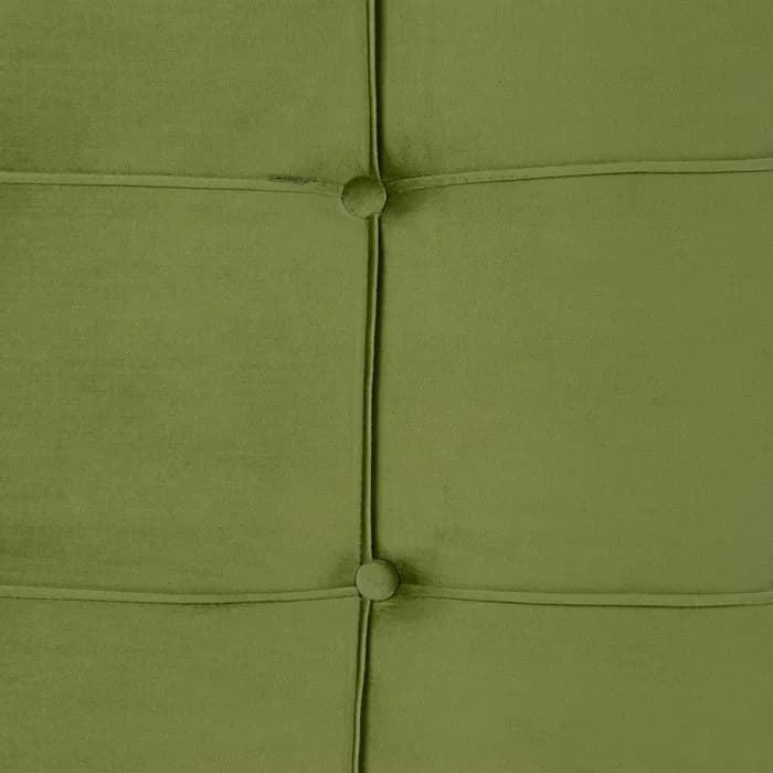 Cabecero dormitorio verde tejido 160x7x64 cm - Imagen 3
