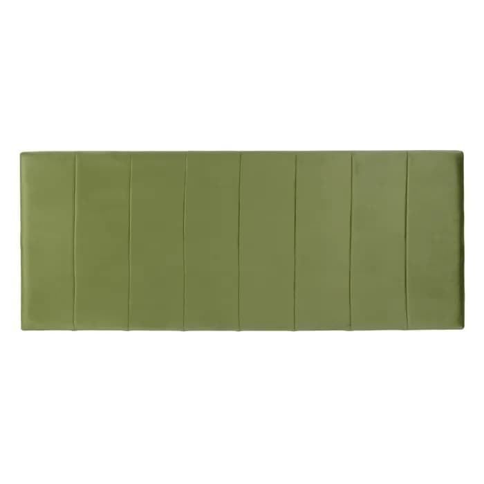Cabecero dormitorio verde tejido 160x7x64 cm - Imagen 1