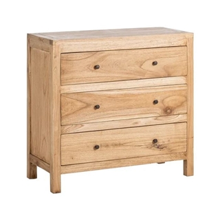 Cómoda ntural madera mindi dormitorio 90 x 40 x 85 cm - Imagen 1