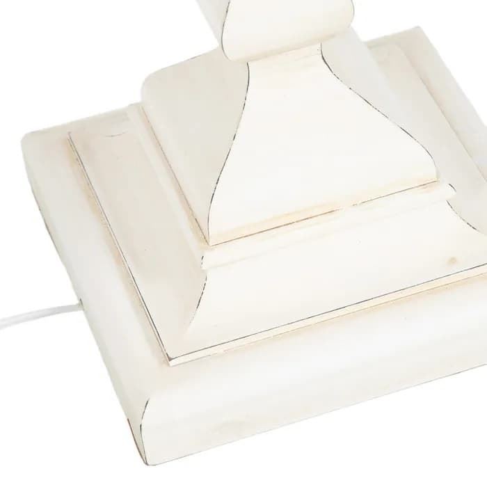 Lámpara suelo blanco rozado DM/tejido 50x50x157 cm - Imagen 5