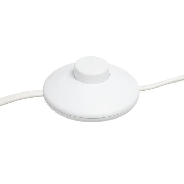 Lámpara suelo blanco rozado DM/tejido 50x50x157 cm - Imagen 6