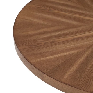 Mesa comedor natural-negro DM-metal 100 x 100 x 76 cm - Imagen 2