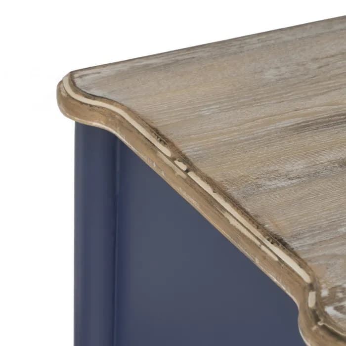 Mueble auxiliar azul madera 80x45x60 cm - Imagen 3
