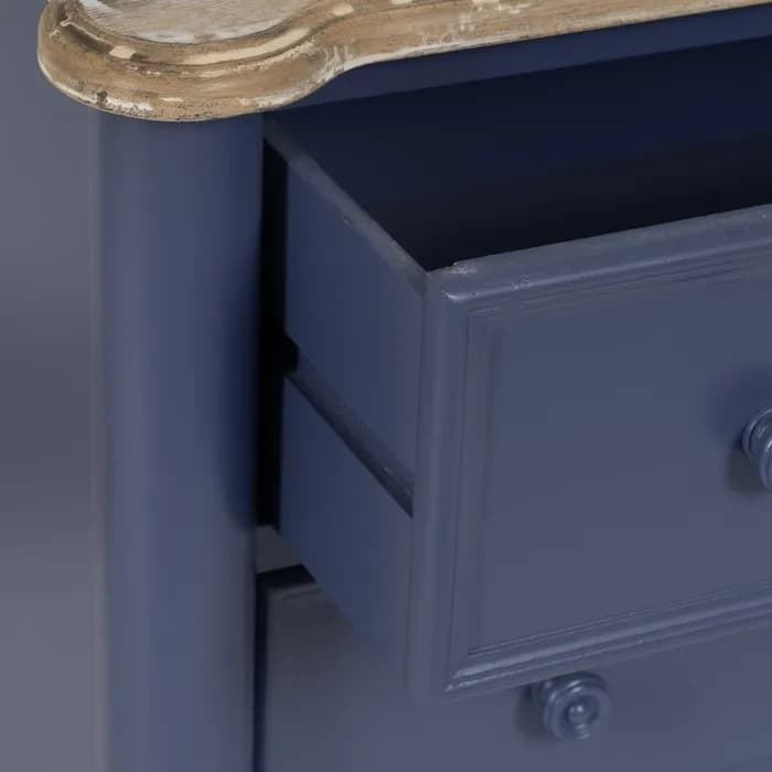 Mueble auxiliar azul madera 80x45x60 cm - Imagen 5