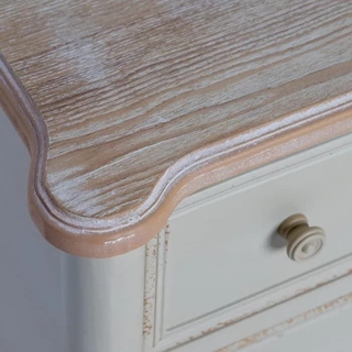 Mueble auxiliar natural-crema madera 80 x 45 x 60 cm - Imagen 2