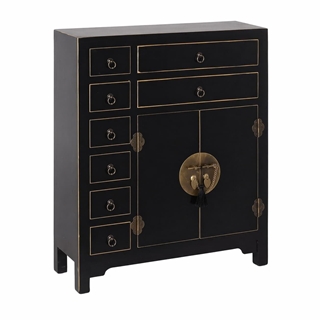 Mueble auxiliar negro 73 x 26 x 90 cm - Imagen 1