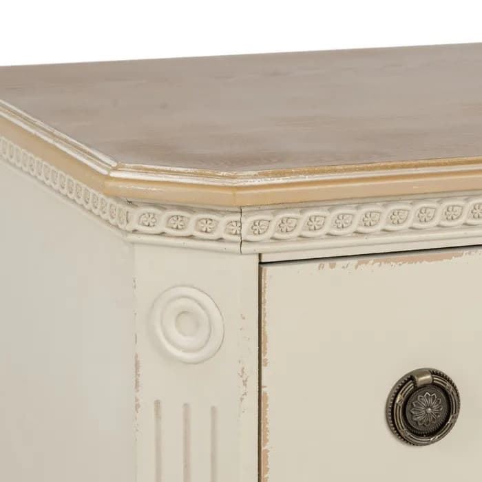 Mueble recibidor blanco natural-gris 92x46x81 cm - Imagen 3