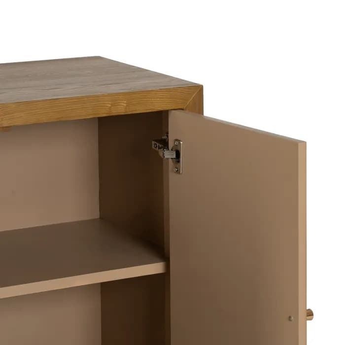 Mueble recibidor madera natural 80x40x80 cm - Imagen 3