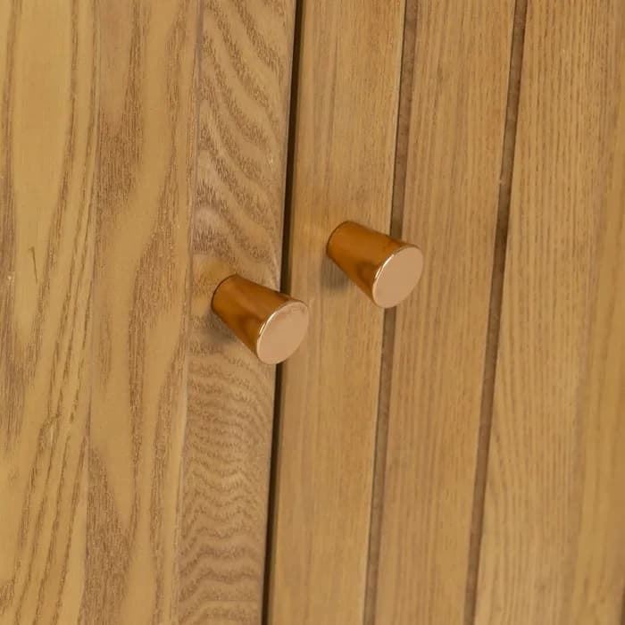 Mueble recibidor madera natural 80x40x80 cm - Imagen 4