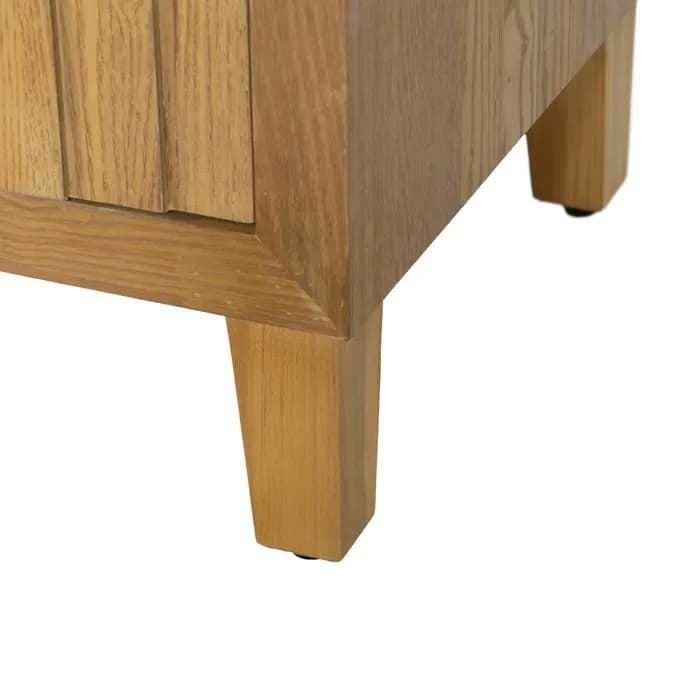 Mueble recibidor madera natural 80x40x80 cm - Imagen 6